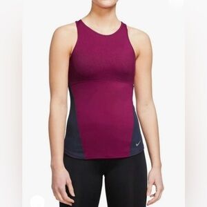 - Nike Dri-Fit Yoga Burgundy Women's Tank Top Size XL